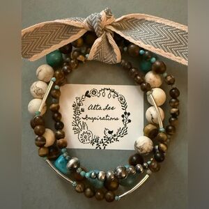 Handcrafted Stacking Bracelets, genuine stones & silver by Alta Lee Inspirations